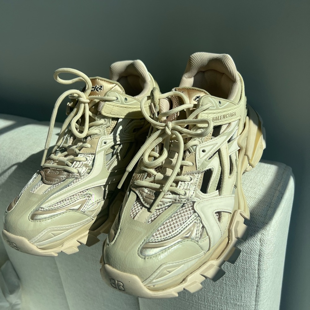Balenciaga Women’s Track.2 Beige Sneakers/ Trainers